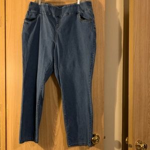 Woman within relaxed pull on jean 24w